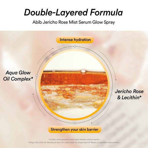 Abib Jericho Rose Mist Serum, Glow Spray 3.38 fl oz I Hydrating Essential Face Facial Body Mist Bottle, Radiance Booster, Fine Dual-Layer Oil & Serum, Vegan Skincare I 4 Types of Seed Oil