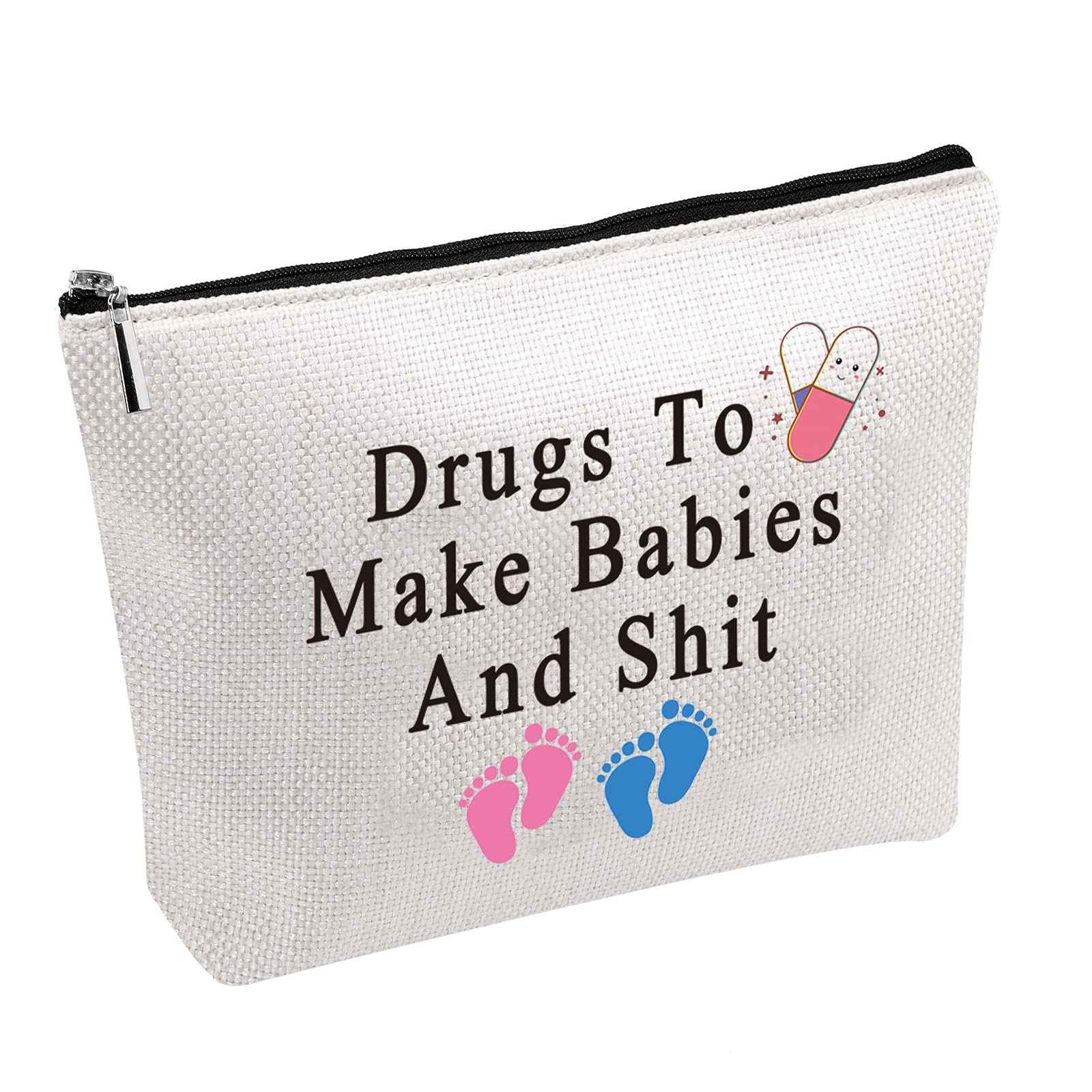 IVF Merch IVF Medicine Bag Drugs To Make Babies And Shit Meds Bag Infertility Gift Infertility Treatment Gift (Drugs To Make Babies bag)