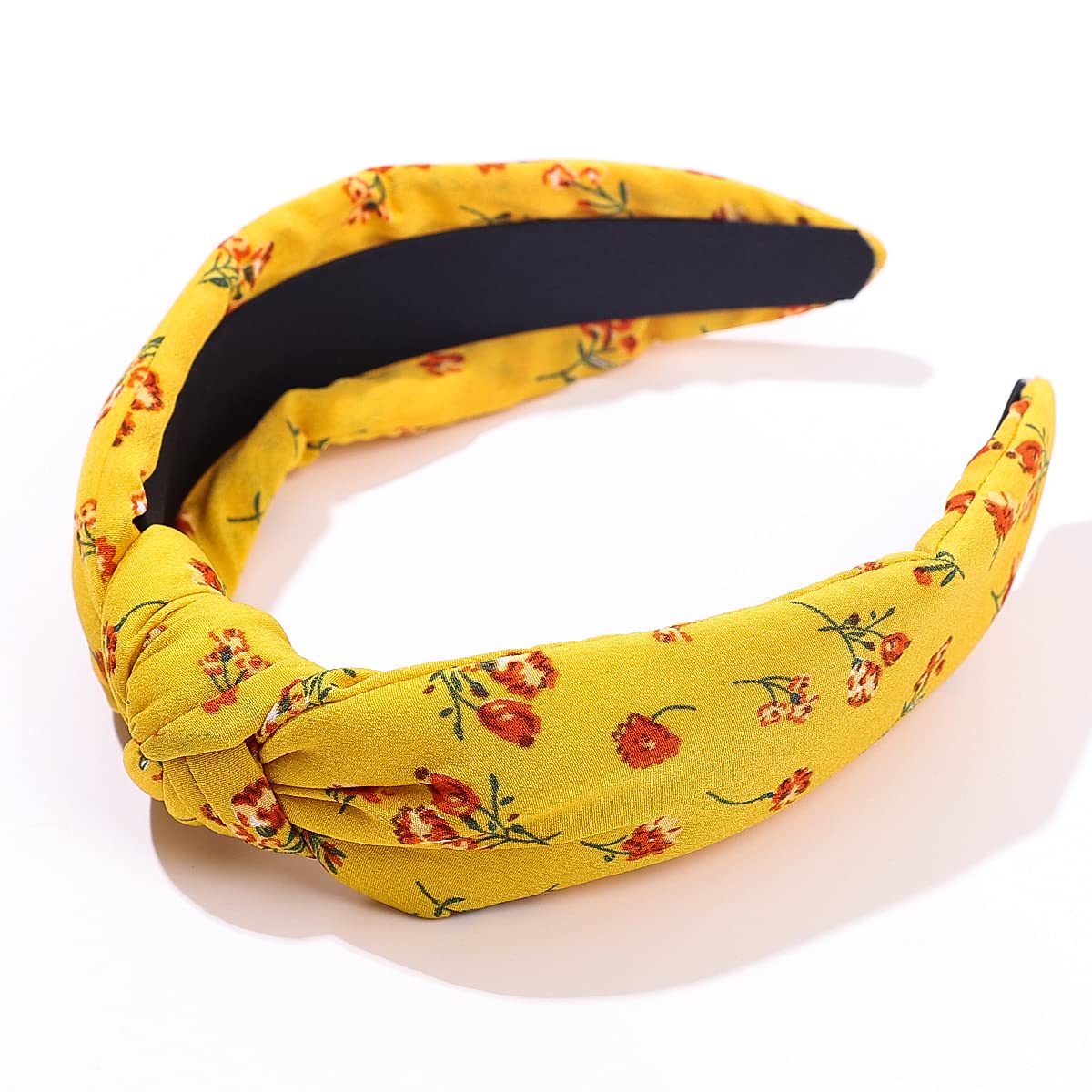 Floral Pattern Knot Headband Women Knotted Cute Hairband Stylish Fashion Padded Hair Hoop Summer Hair Accessory