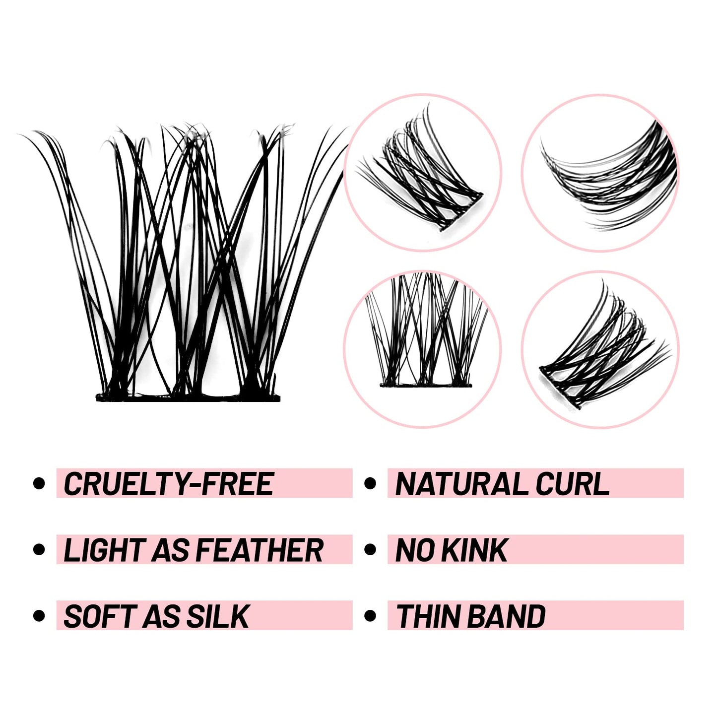 Cluster Eyelash Extensions, Crislashes Lash Clusters 78 PCS, Resuable Cluster Lashes, Soft Individual Cluster Lashes, 13 Rows DIY Eyelash Extensions at Home (F10 16mm)