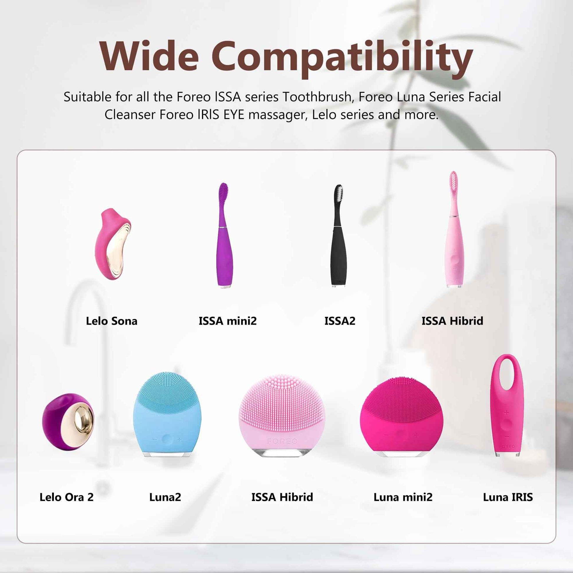 GnoTis USB Charger Cable for FOREO Luna Facial Cleansers and ISSA Toothbrushes - 4.9FT Replacement Cord for Luna 3, Mini, Ora/Ora 2, Lily/Lily 2, Liv/Liv 2