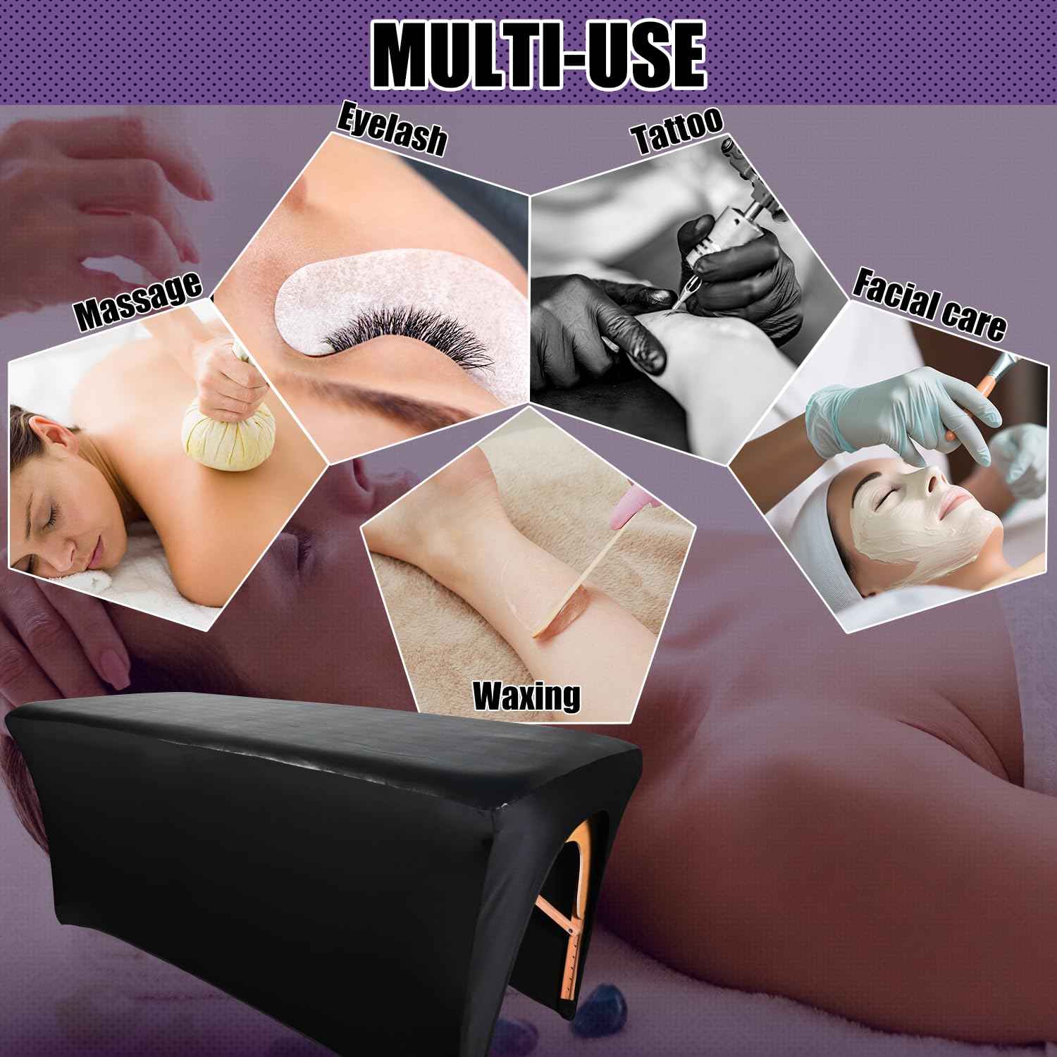 32Inch Lash Bed Cover 1 Pack|PU Leather Massage Table Cover|Soft Comfortable Spa Bed Cover for Salons Spa Home Use