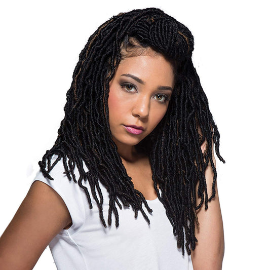 Bobbi Boss Synthetic Hair Crochet Braids African Roots Braid Collection Nu Locs 14" (6-PACK, M1B/30)