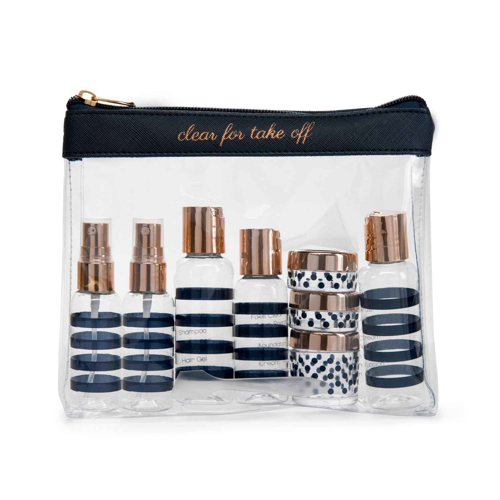 MIAMICA Bottle Set - Navy/Gold, 12 Piece