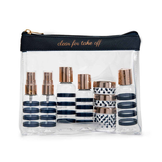 MIAMICA Bottle Set - Navy/Gold, 12 Piece