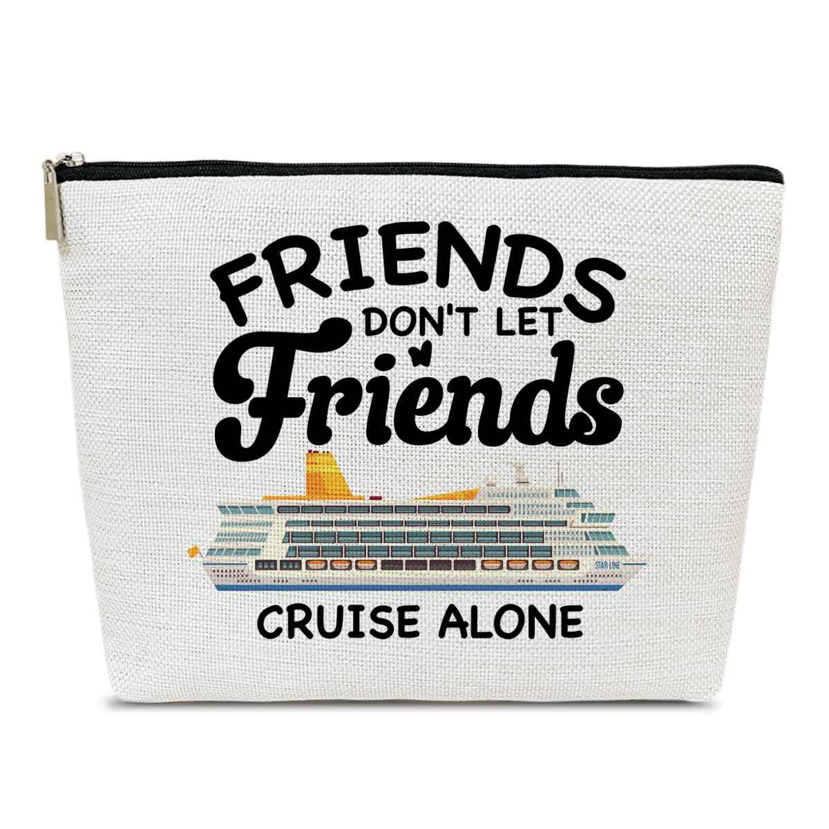 Ythuil Cruise Lovers Makeup Bag Summer Vacation Gift, Cruise Travel Cosmetic Bag Travel Organizer Zipper Pouch For Family Friend, Beach Lover Gift and Beach Theme Decor