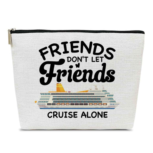 Ythuil Cruise Lovers Makeup Bag Summer Vacation Gift, Cruise Travel Cosmetic Bag Travel Organizer Zipper Pouch For Family Friend, Beach Lover Gift and Beach Theme Decor