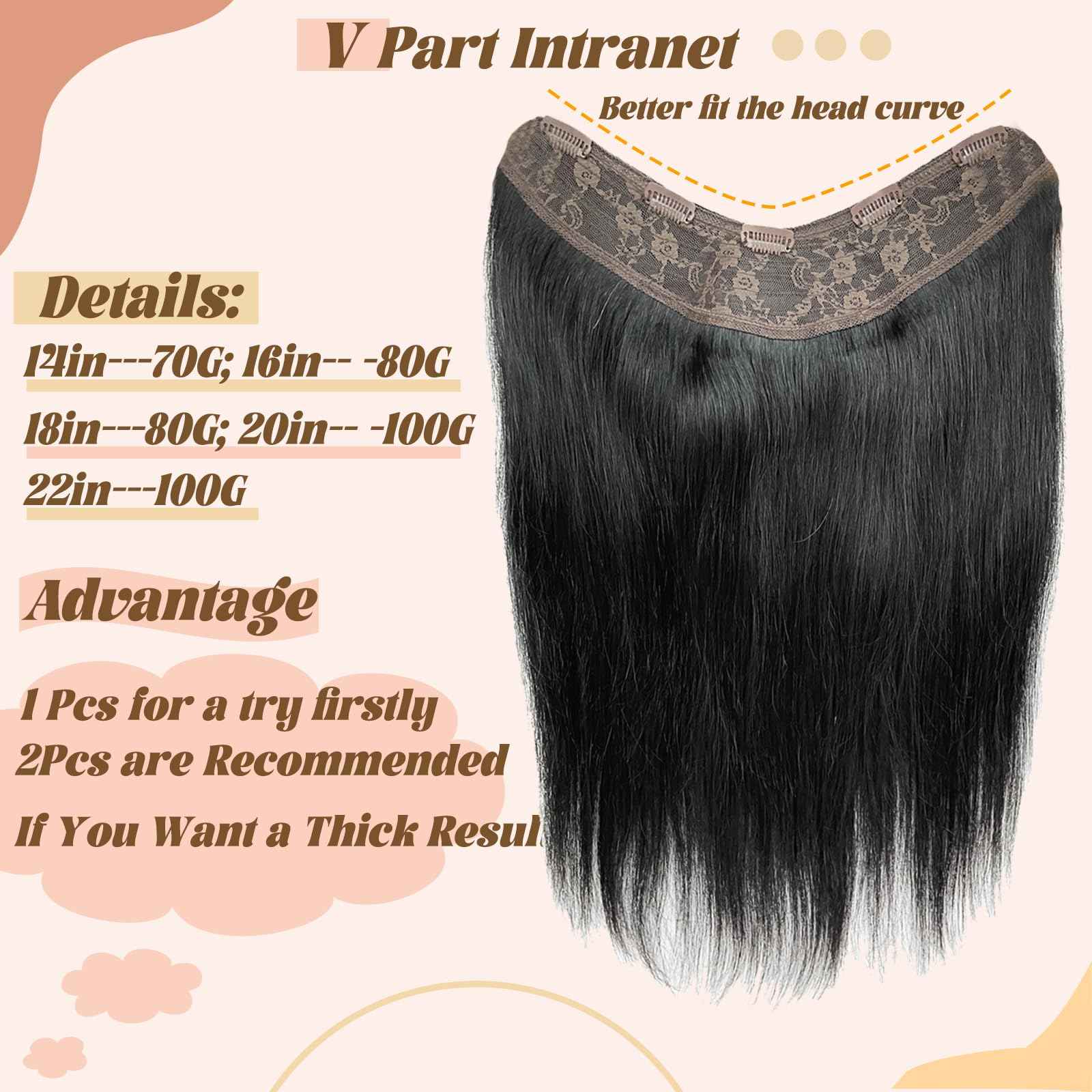 Clip in Hair Extensions Real Human Hair,Jet Black One-piece Hairpieces with 5 Clips Double Weft Black Clip in Extensions 3/4 Full Head for Thin Hair Straight Clip in 16" 80g