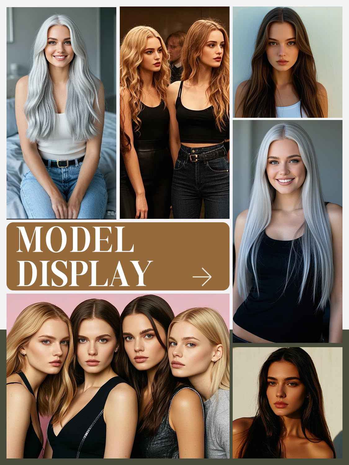 Loxxy Genius Weft Hair Extensions Real Human Hair 18inch Grey Sew in Extensions Real Human Hair Extensions Natural Hair Genius Weft for Short Hair One Piece