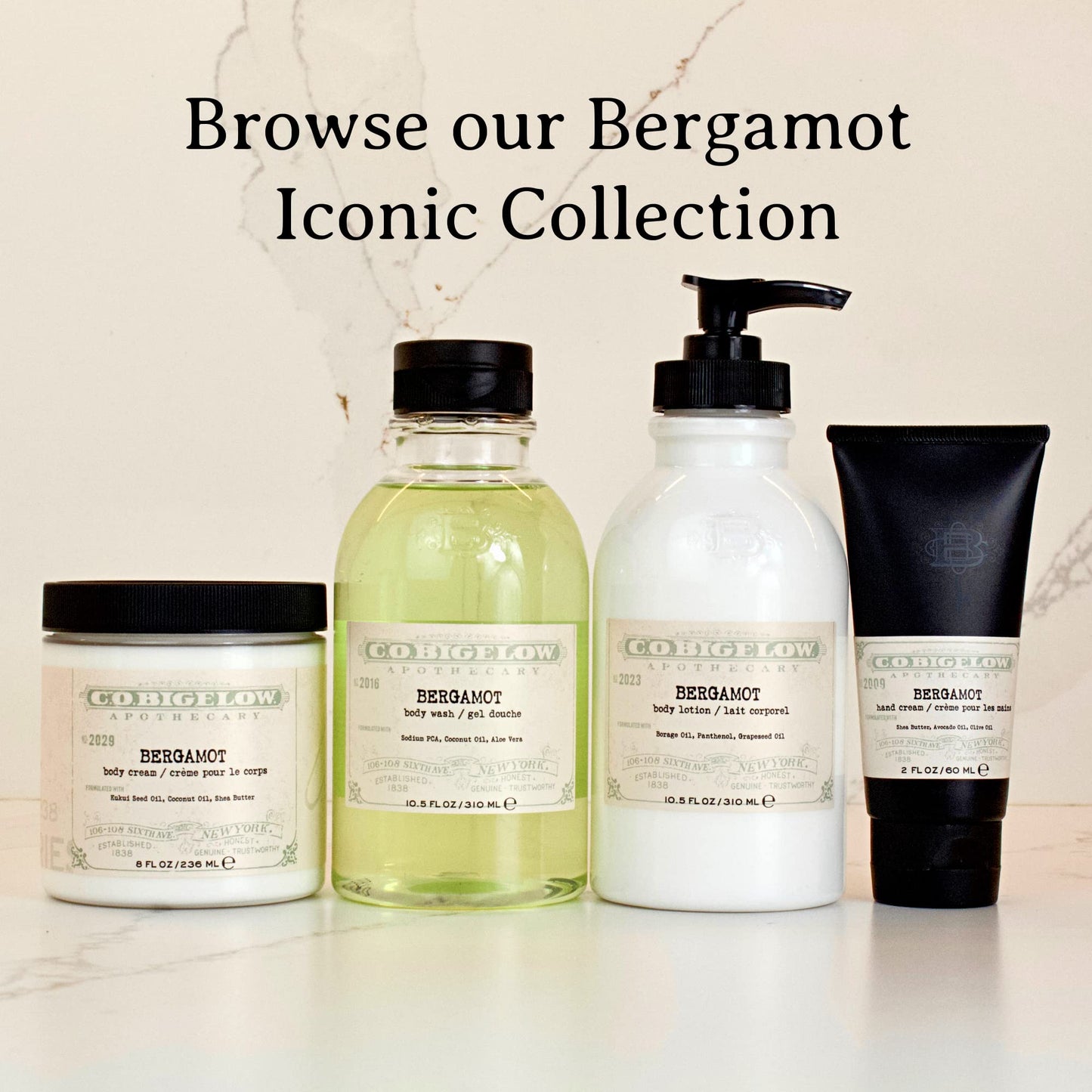 C.O. Bigelow Iconic Collection Bergamot Hand Wash, with Glycerin, Aloe Vera, Panthenol, and Shea Butter, 10.5 fl oz