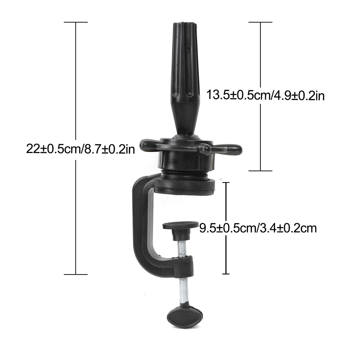 Wig Mannequin Head Stand Head Stand Cosmetology Manikin Training Head Stand Holding Holder Clamp Stands C-Clamp Holder Practice Hand Stand Adjustable Rotary Desk Table Clamp Holder Black (1 PCS)