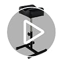Adjustable Pedicure Footrest Stool with PVC Leather Cushion