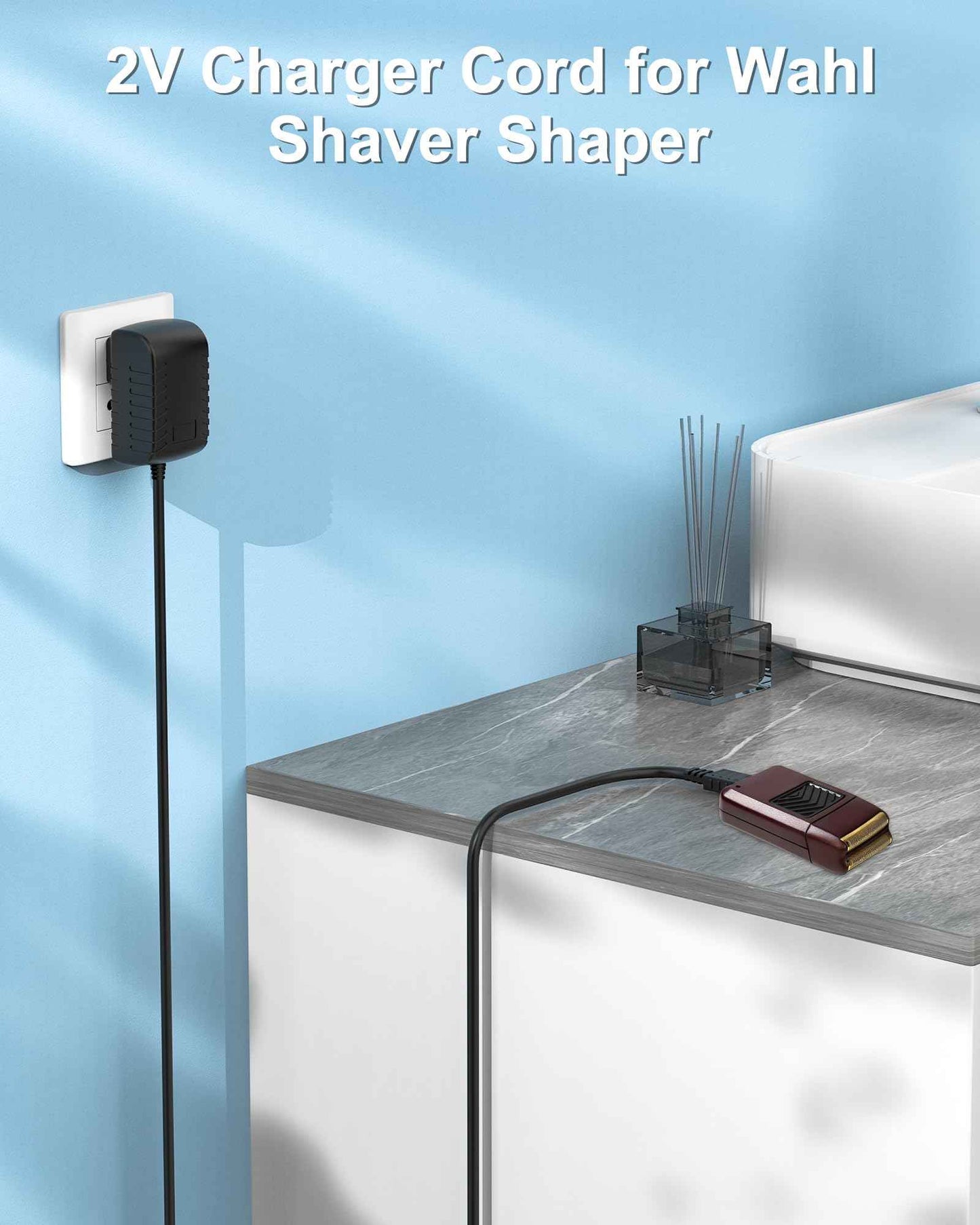 WUKUR 2V Shaver Charger Compatible with Wahl 8061, 8786, 8163, 7367, 7357, 7353, 7029, 7060, 7035, 7339, 7356 5-Star Series Clipper Trimmer