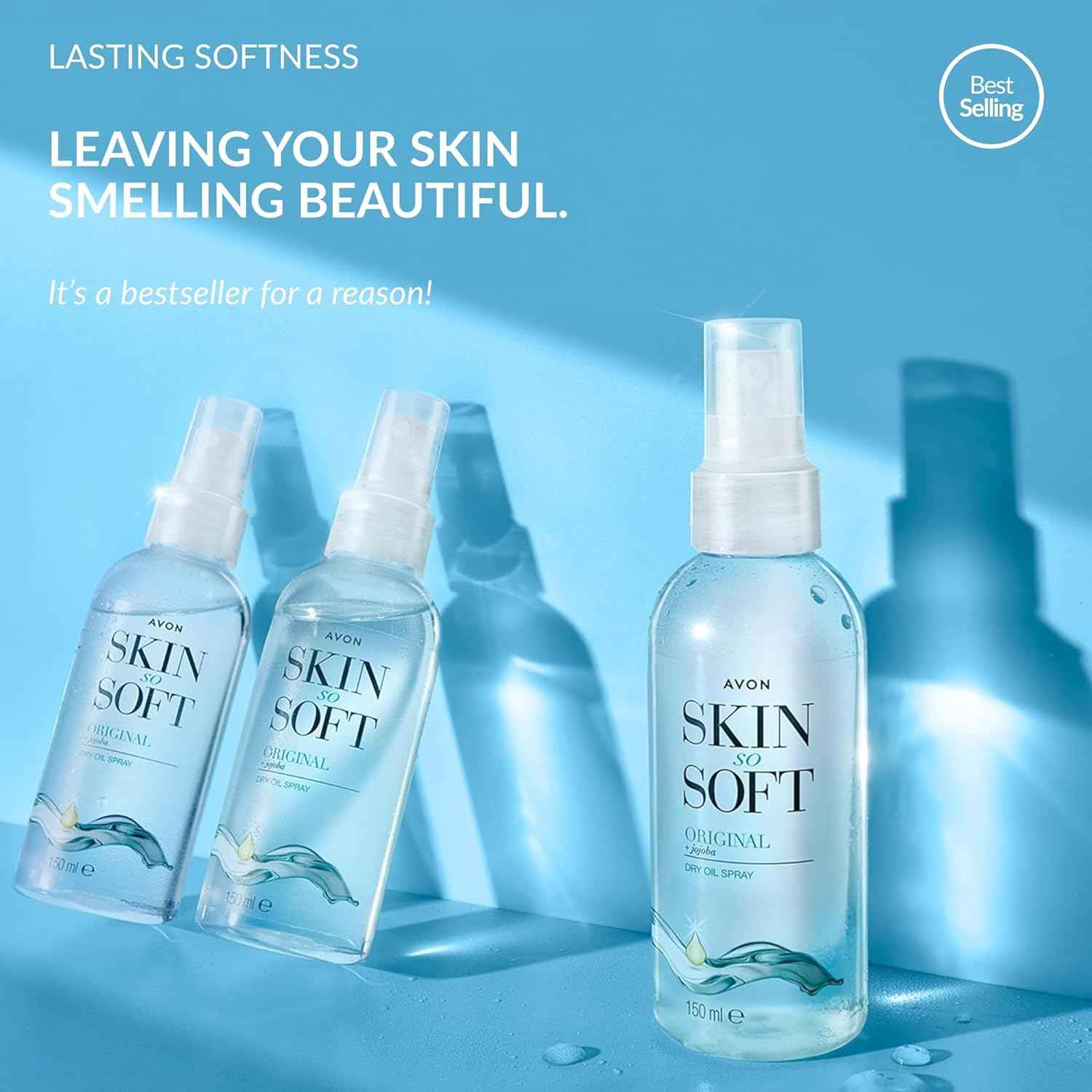 AVON SKIN SO SOFT Original Dry Oil Spray 5 Fl.oz (Two Pack)