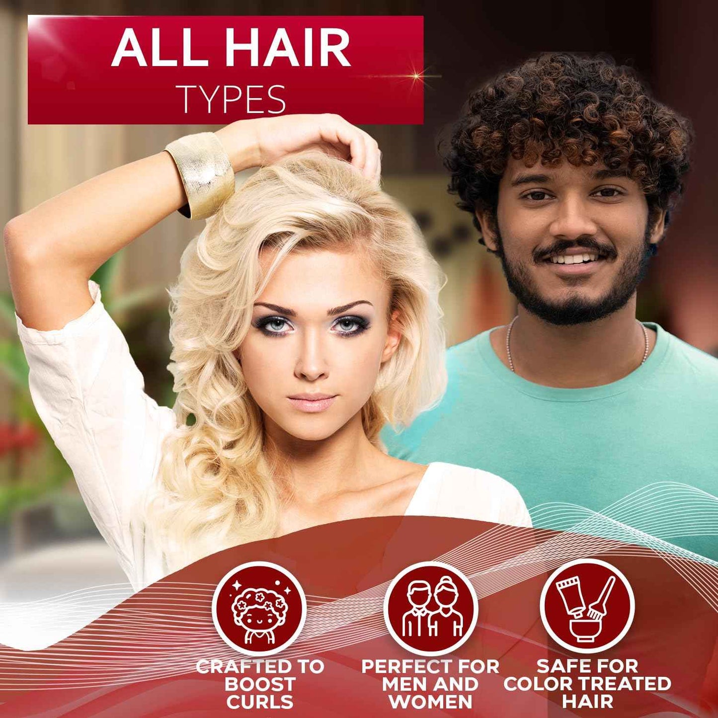 Curly Hair Shampoo and Conditioner Set and Curly Hair Mask