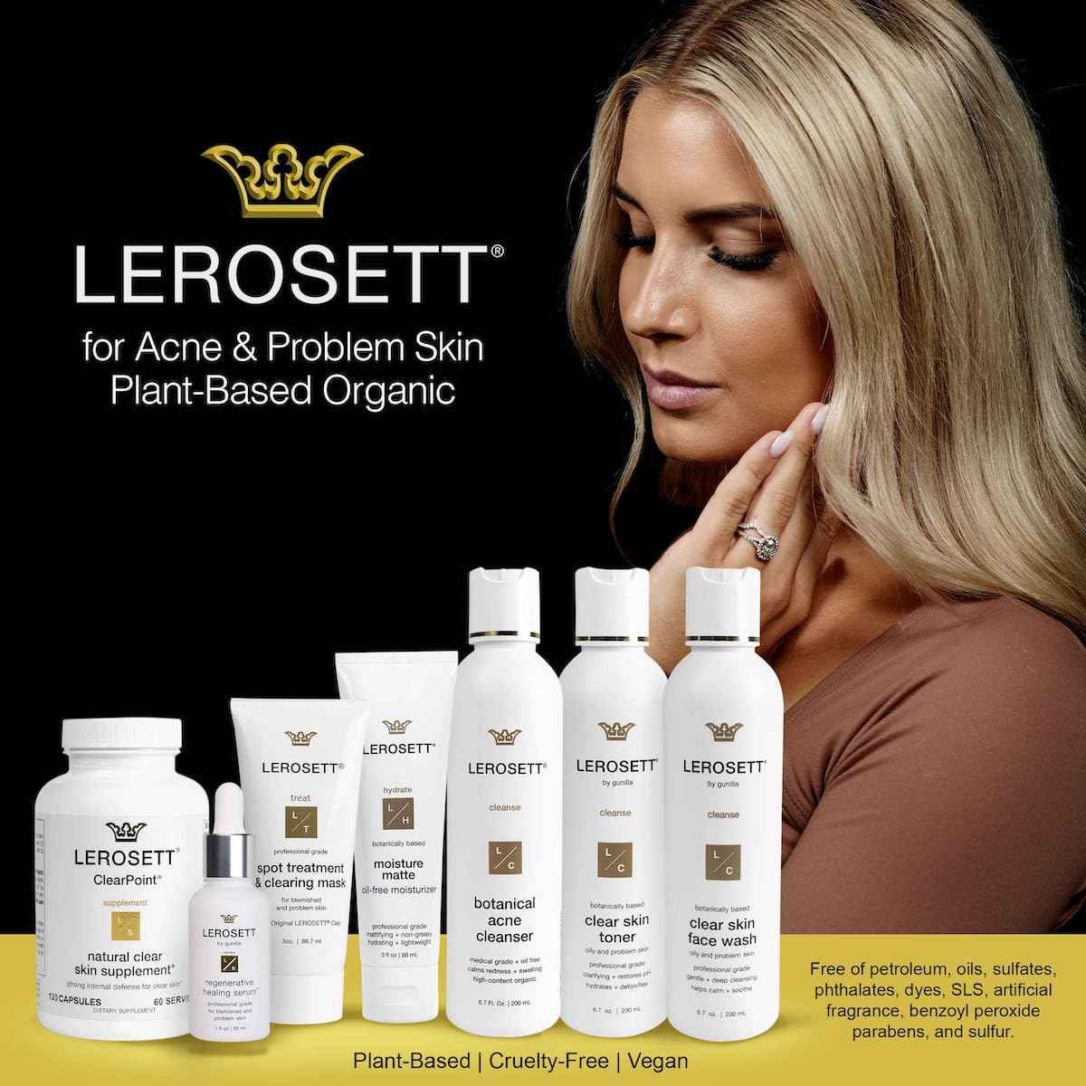 Gunilla Of Sweden LEROSETT Clear Skin Face Wash & Pore Toner Bundle