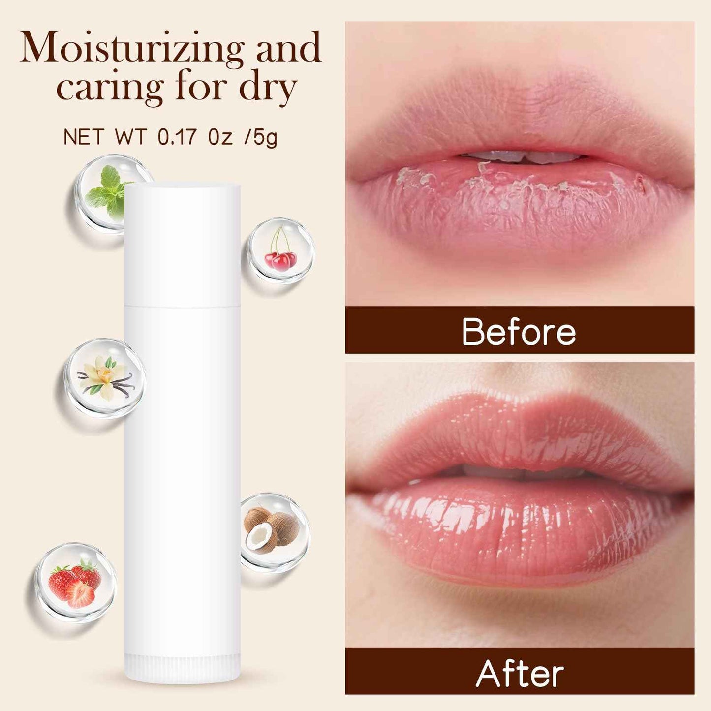 50-Pack Unlabeled Lip Balm Bulk – Natural Shea Butter & Vitamin E, 5 Flavors – Blank Tube Custom Labels for Party & Wedding Favors, Baby Shower & Gift Basket Filling