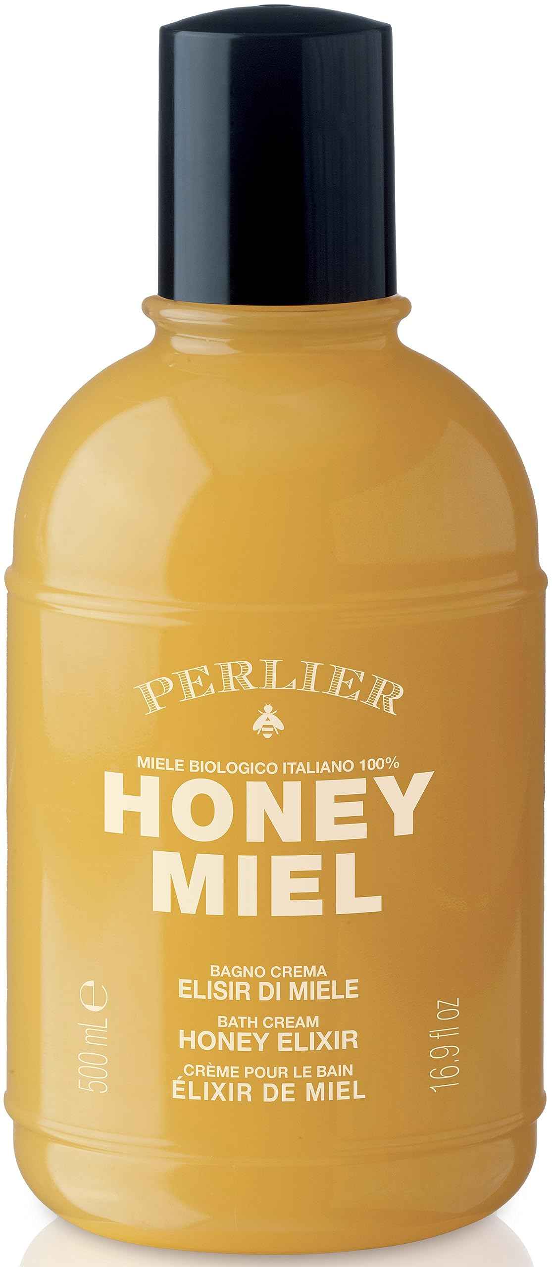 Perlier Honey Miel Bath Cream Honey Elixir 500 ml, 16.9 Fl Oz Made in Italy [Italian Import]