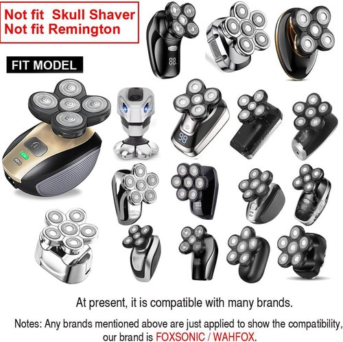 FOXSONIC 3 Pcs 5 Blades Universal Shaver Heads for Freebird FREEDOM FREEBIRD and Other Brands Head Shaver