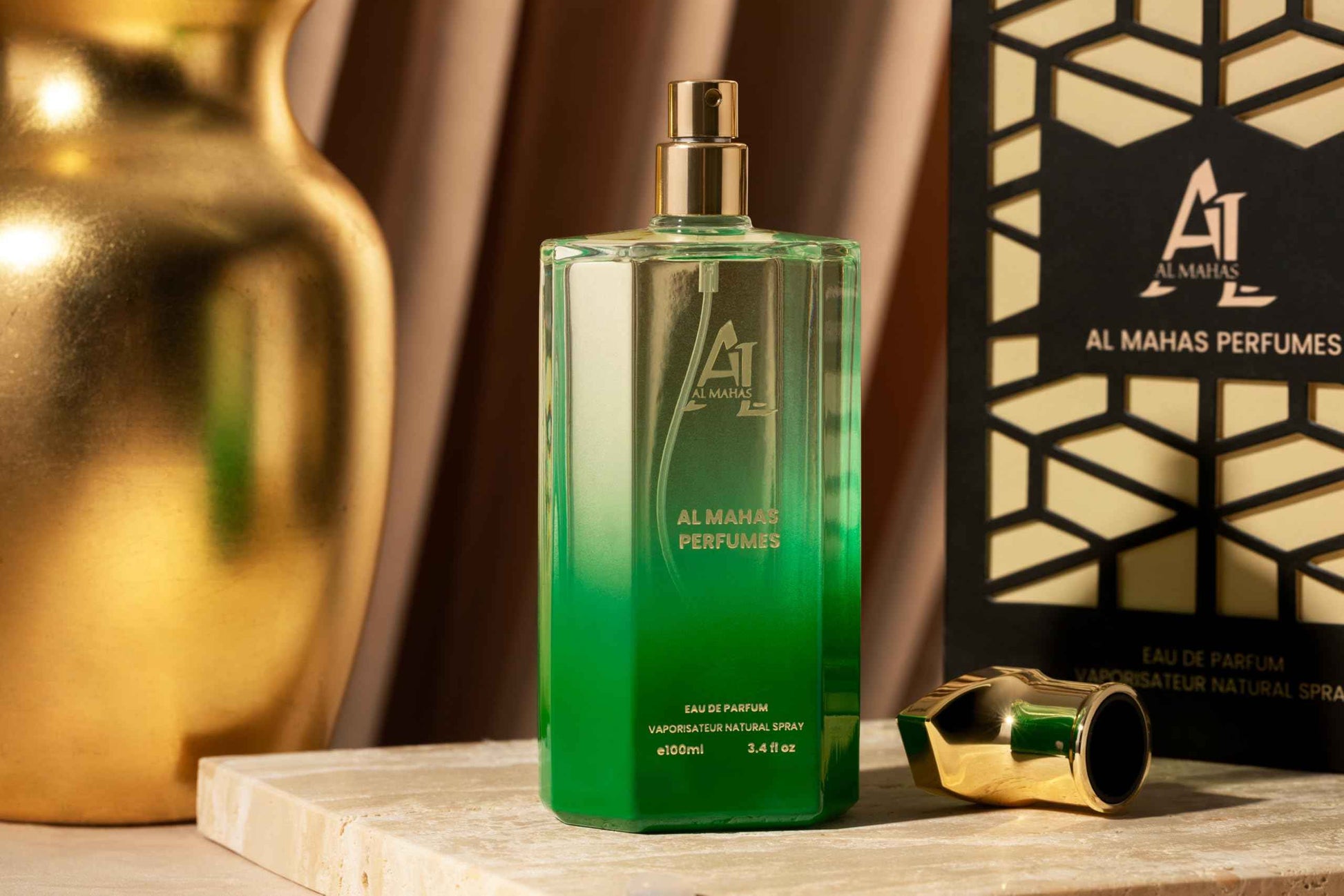 AL MAHAS Citrus Lime Perfume - Eau de Parfum 100 ml (3.4 Oz) Long Lasting Fresh Unisex Perfume, Citrus & Lime Cologne. Notes: Fresh ginger, Grapefruit, Labdanum, Ambroxan, Cascalone, Ambergris