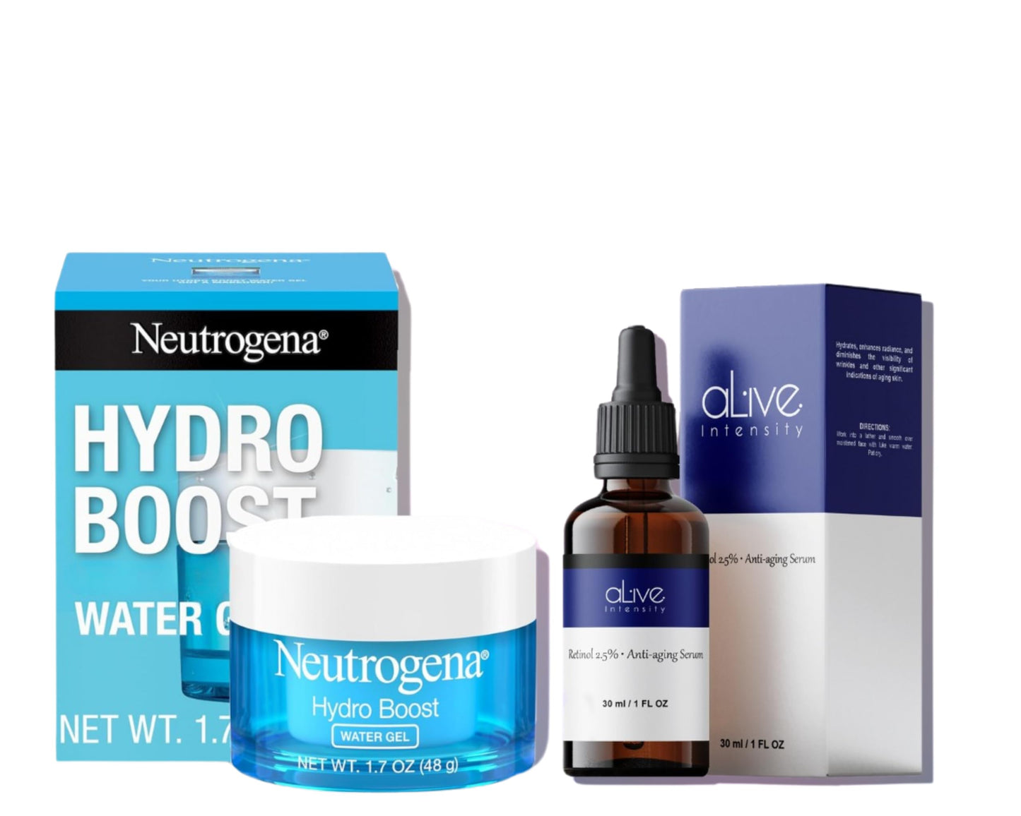 Alive Intensity 'Neutrogena' Hydro Boost Hyaluronic Acid Hydrating Water Gel Daily Face Moisturizer With Retinol 2.5% Neutrogena Hydro Boost + Retinol 2.5%