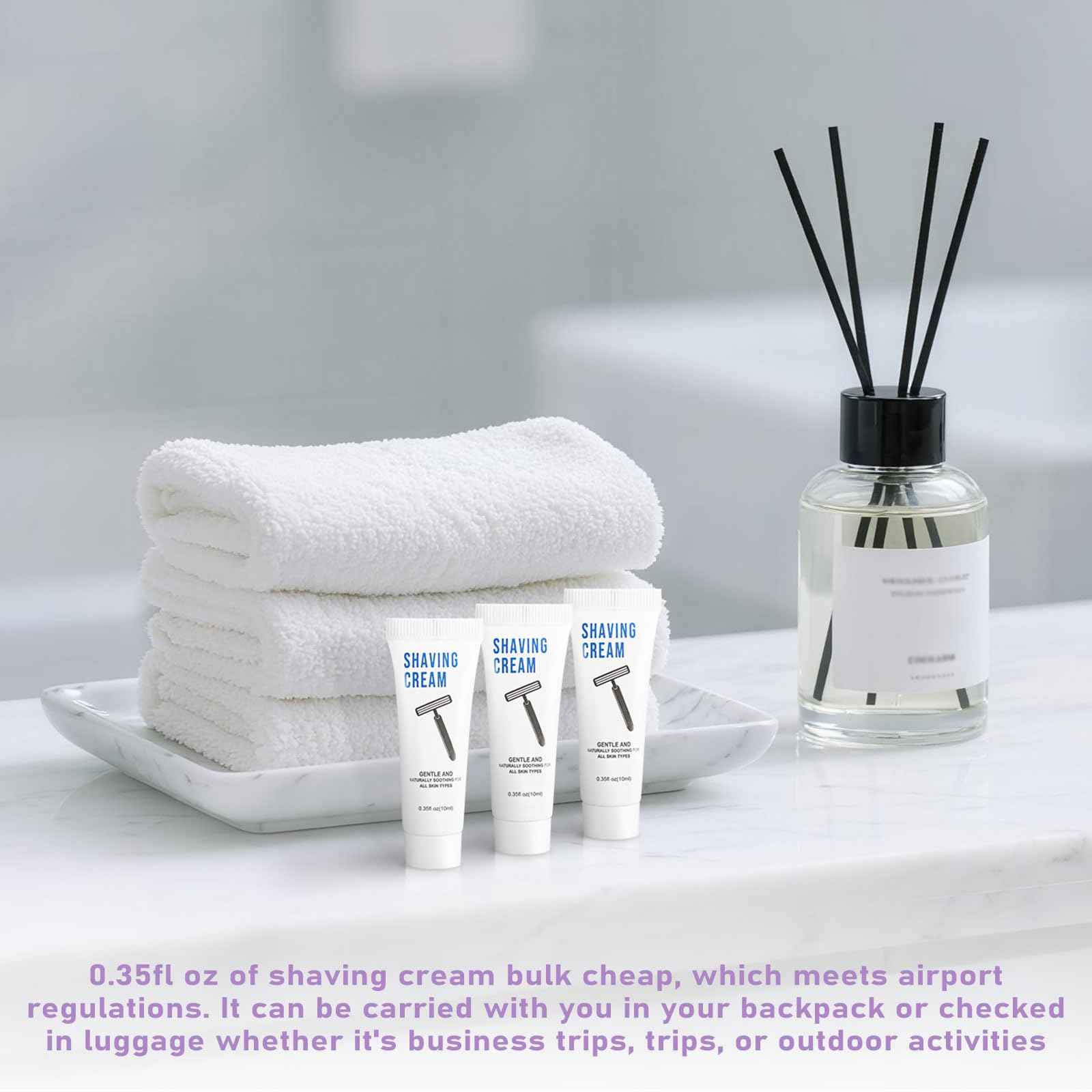 100 Shaving Cream Bulk Travel 10ml/0.35fl oz,Disposable Shaving Cream in Bulk Travel Shave Cream for Hotel Homeless,Verbena