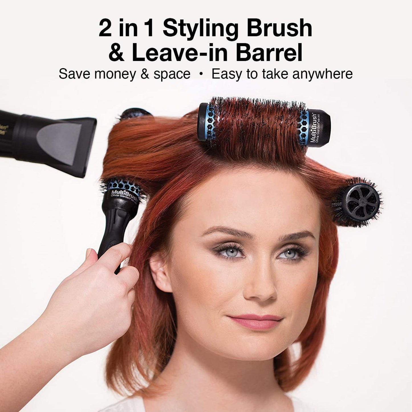 Olivia Garden MultiBrush Detachable Thermal Styling Hair Brush MB-26B (1")