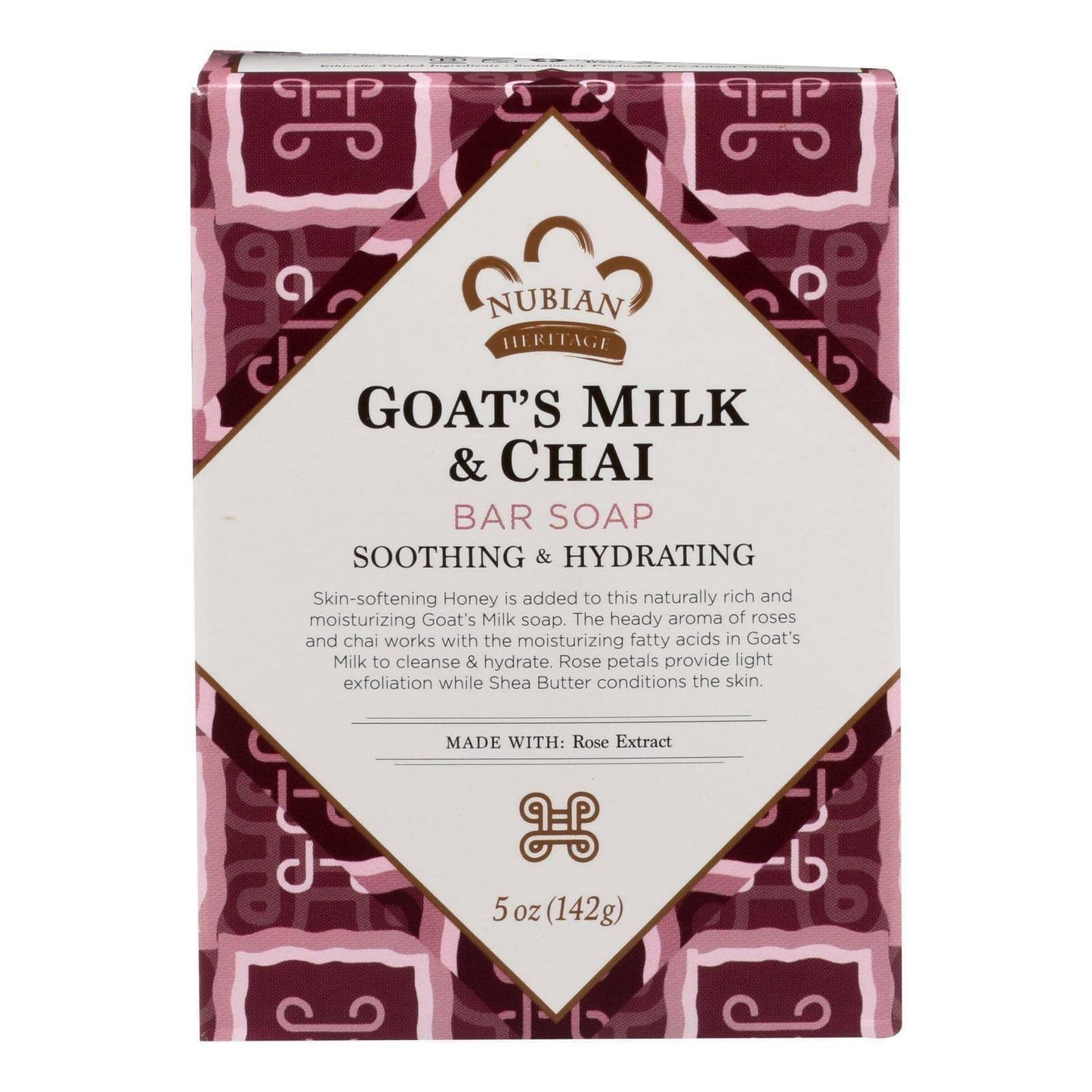 Nubian Heritage Soap Bar, Goats Milk and Chai, 5 Ounce