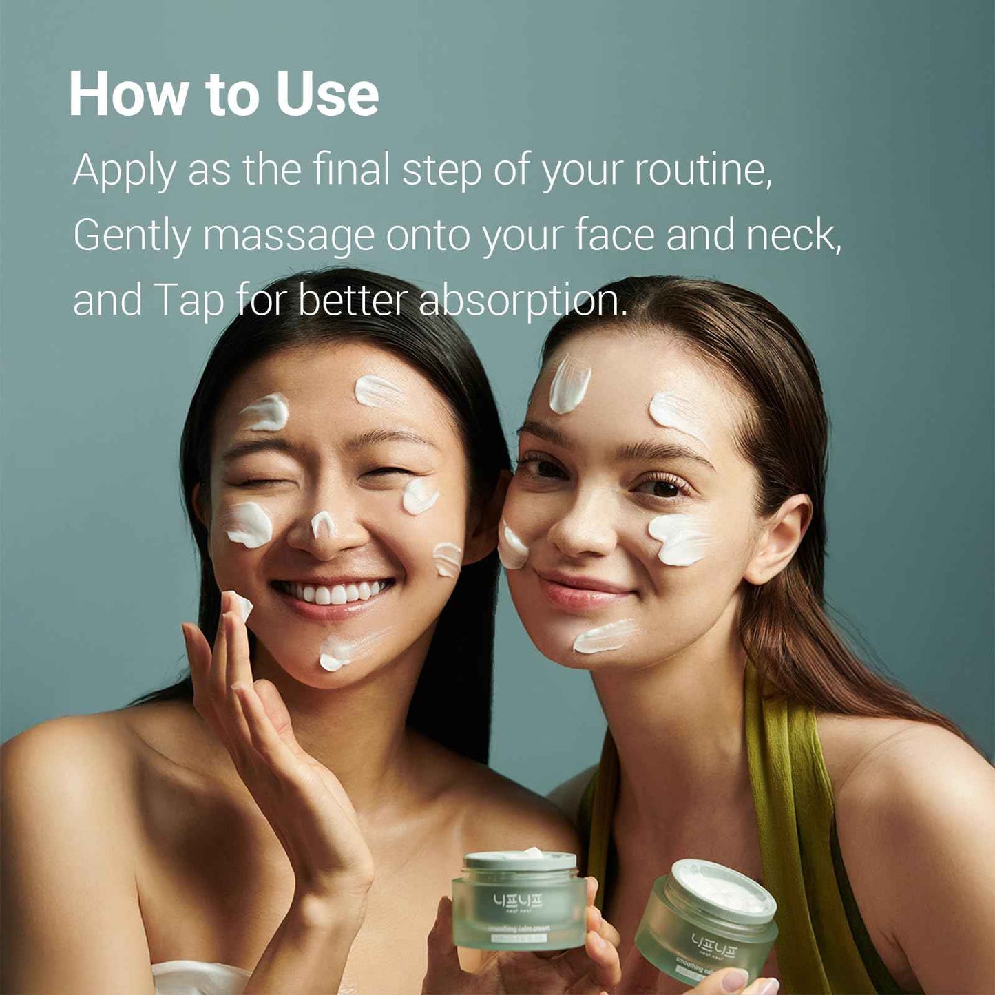 NEAF NEAF Smoothing Calm Cream with Panthenol, Hyaluronic Acid for Sensitive Skin, Lightweight, Korean Skincare (50ml/ 1.76 oz.) Nourishing Skin Barrier Moisturizer