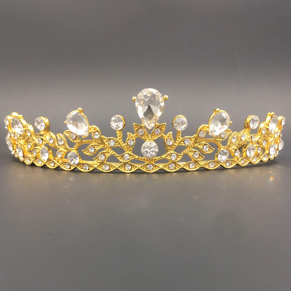 SH Crown for Women Gold, Rhinestone Wedding Tiara Pageants Headband Princess Birthday Crowns and Tiaras Bridal Party Prom Hair Accessories