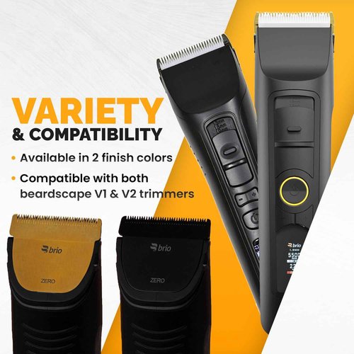 Brio Zero Blade Compatible Beardscape V2 & V1 Trimmers, Cuts Extremely Close at 0.2mm, Stainless Steel Blade Perfect for Super Close Cuts, Creating Tight Lines and Cleaning up Mustaches (Black)