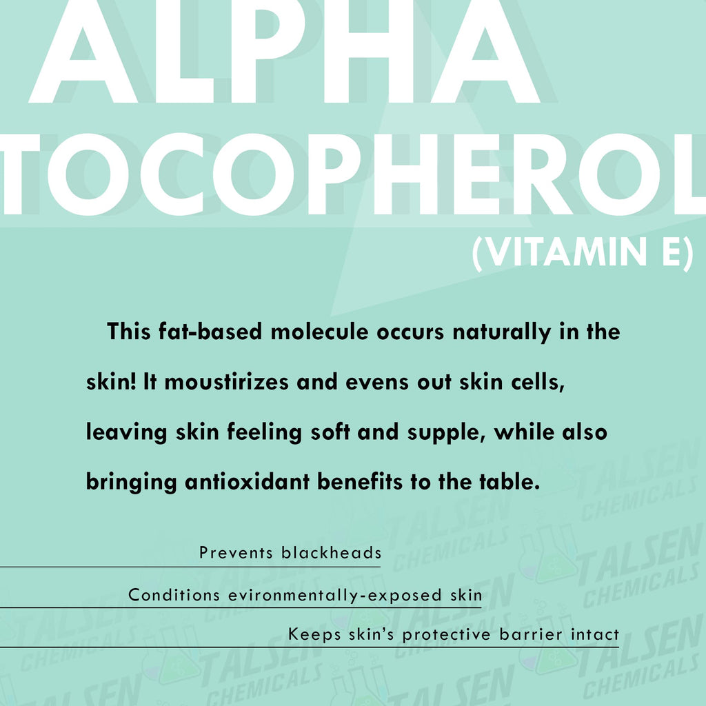 Talsen Chemicals Alpha Tocopheryl Acetate Vitamin E Powder for Skin Care DIY Cosmetic Grade 700 IU Acetate Powder (4 Ounce / 113 Gram)