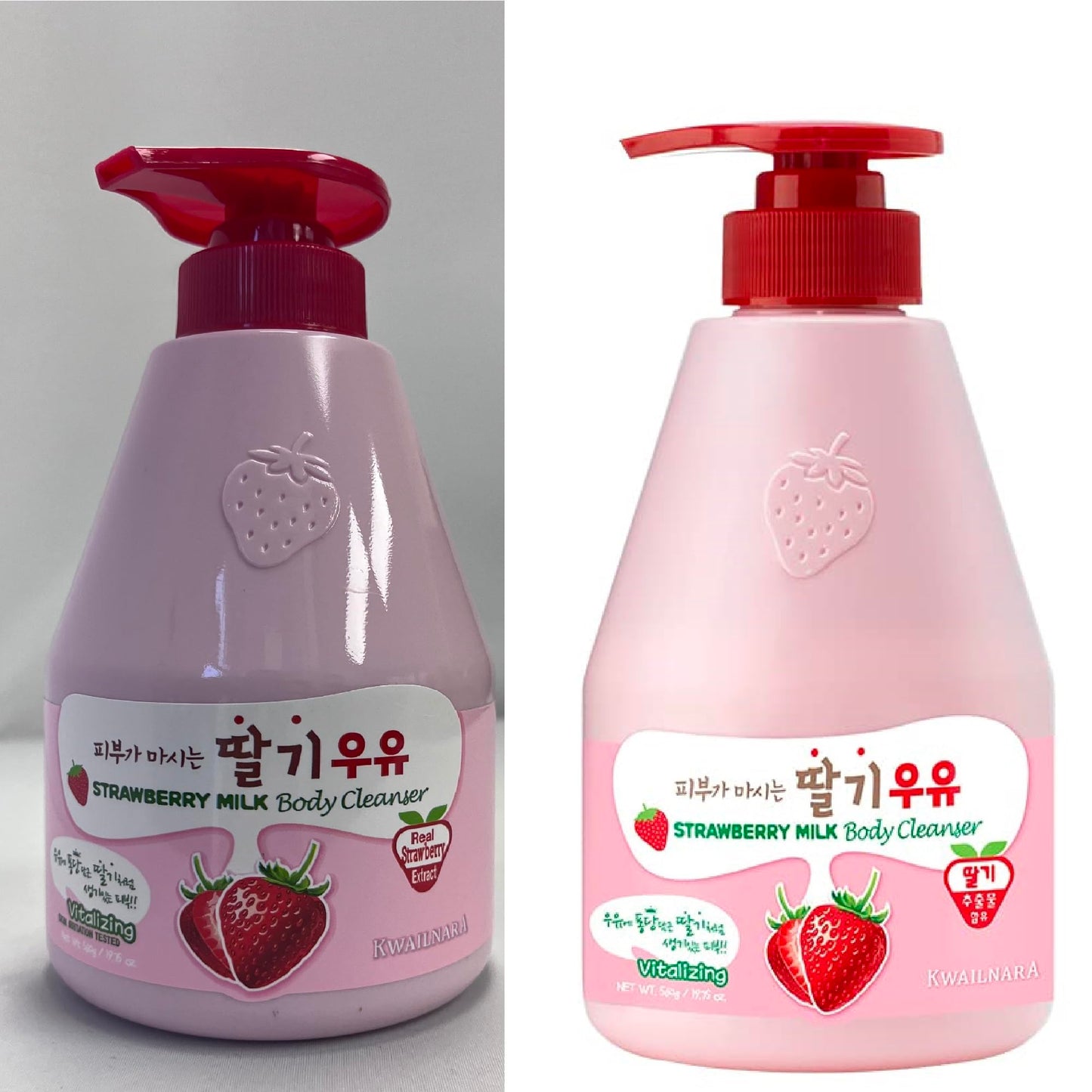 WELCOS KWAILNARA Strawberry Milk Body Cleanser 560 g / 19.75 oz.