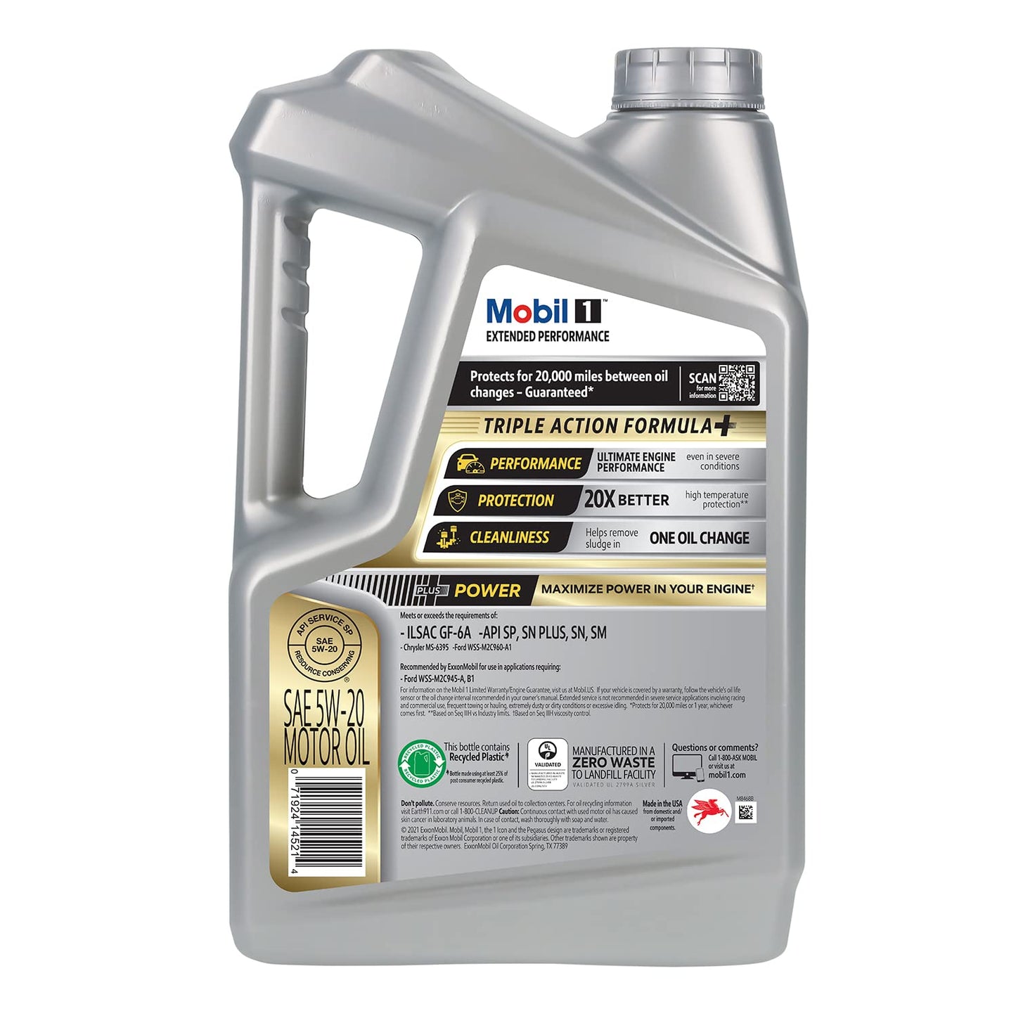 Mobil 1 Extended Performance Full Synthetic Motor Oil 5W-20, 5 Quart