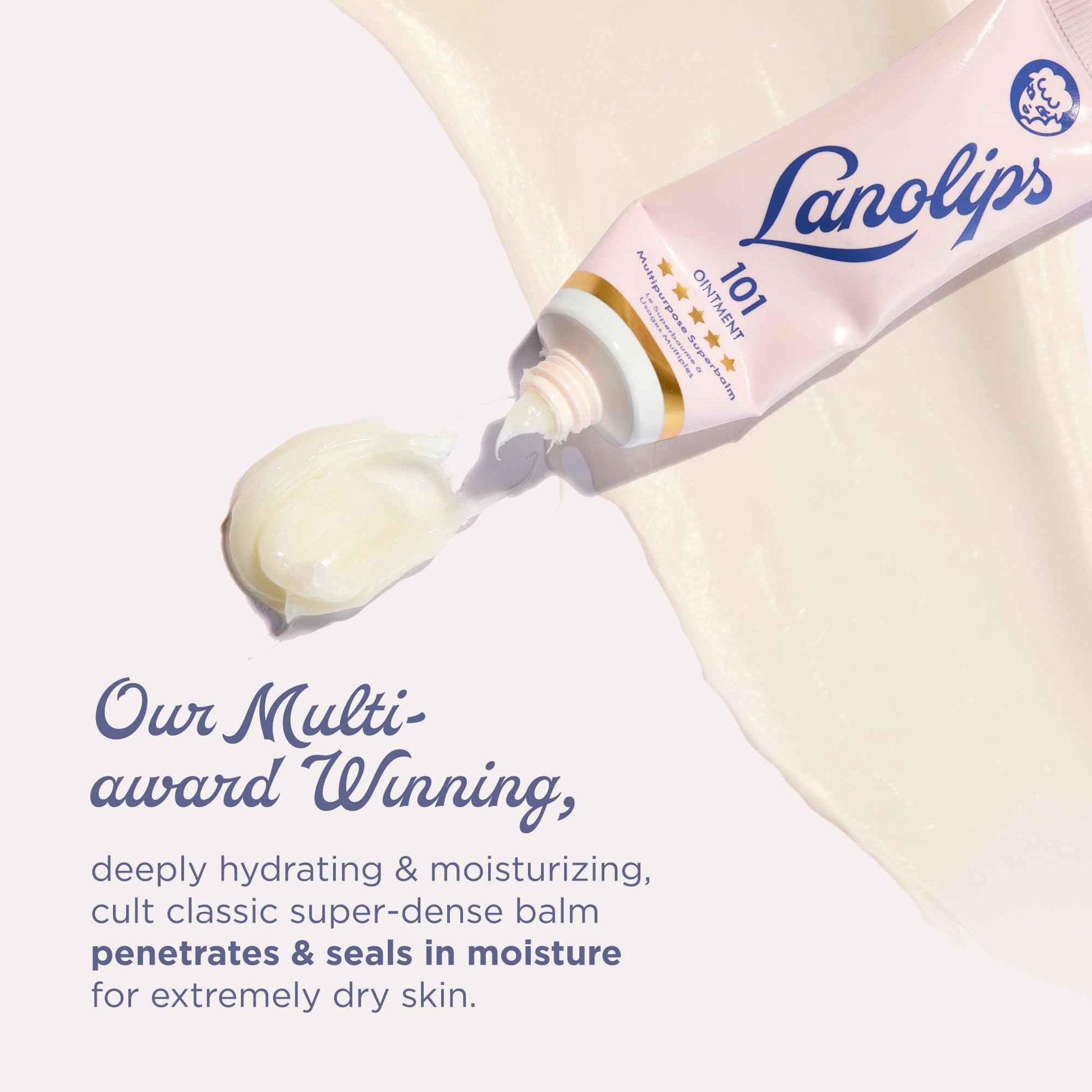 Lanolips 101 Ointment Multi-Balm Duo, Original Superbalm - Contains Pure Lanolin Oil for Smooth, Hydrated, & Healthy Lips - Natural Lip Balm for Dry Lips, Cuticles, & More (2-Pack, 0.52 oz each)