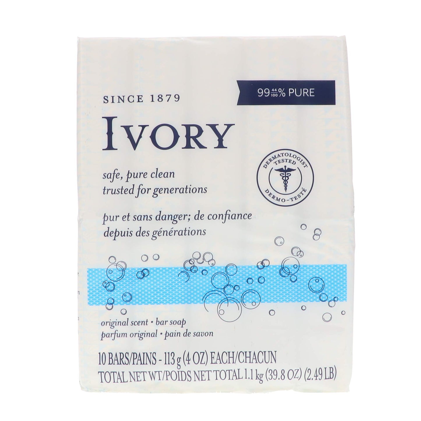 Ivory Soap, Original 4 oz Bars 10 ea (Pack of 3)