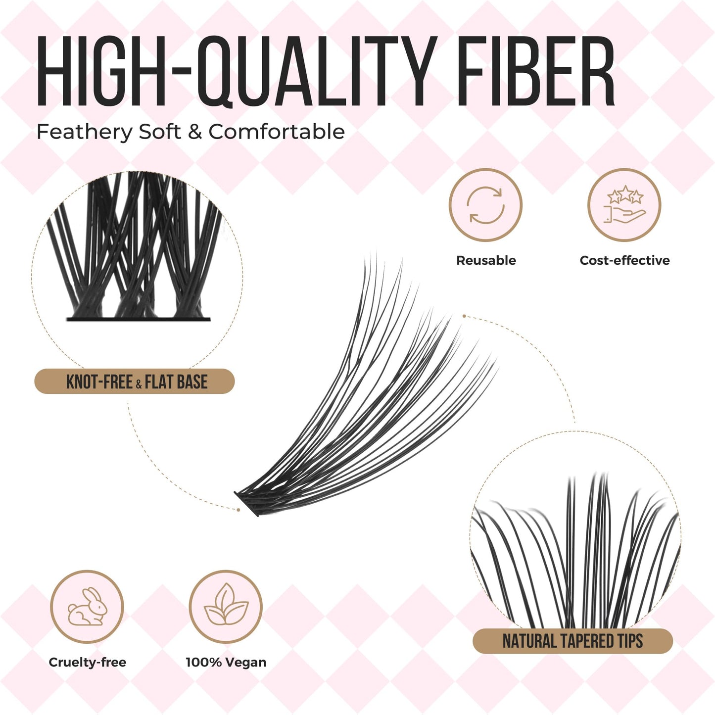 LASHVIEW Lash-Extension-Clusters 120pcs D Curl Lash Clusters Natural Look Cluster Lashes Extensions Super Thin Band & Soft Lashes Reusable 9-16mm MIX (30D)