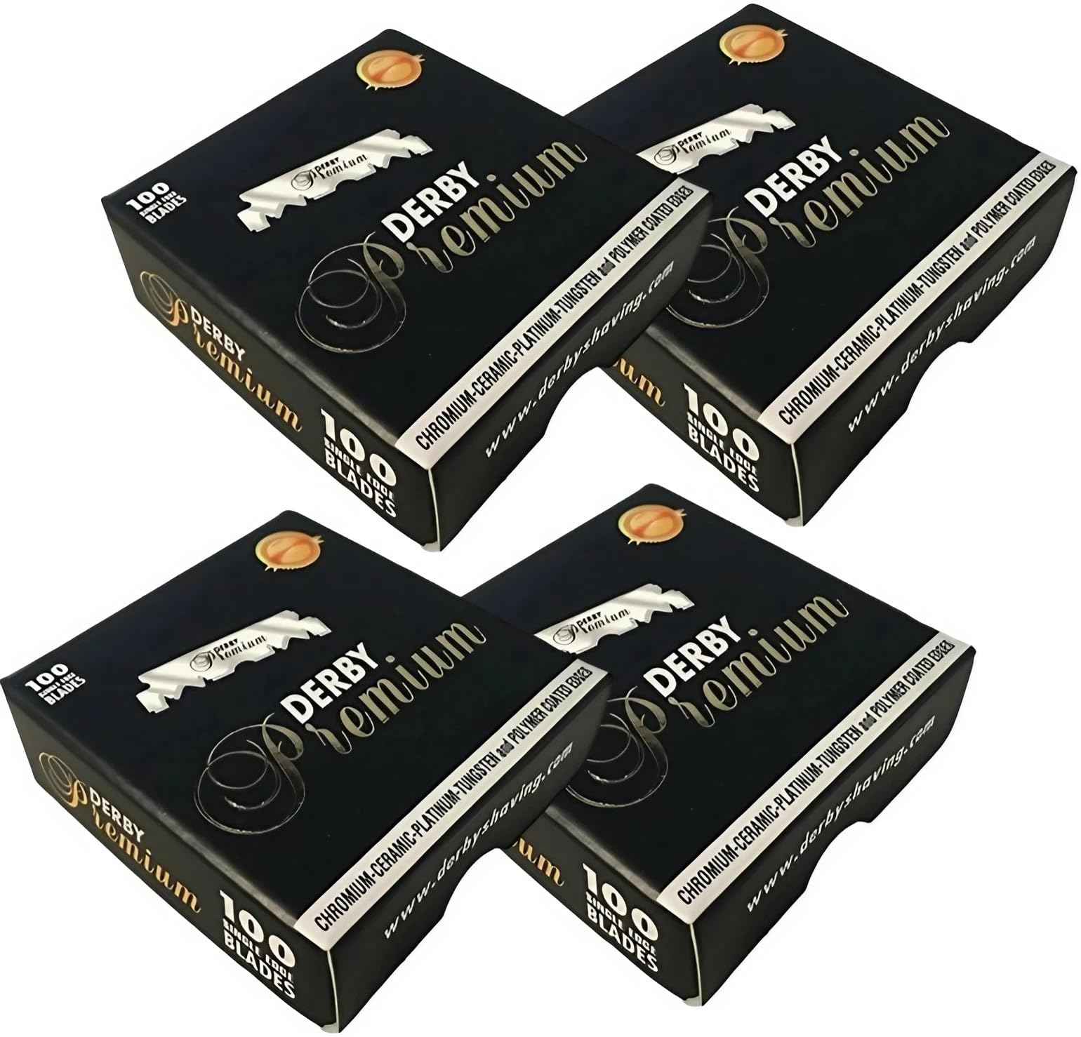 400 "Derby Premium" Single Edge Razor Blades for straight razor