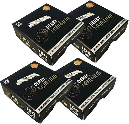 400 "Derby Premium" Single Edge Razor Blades for straight razor