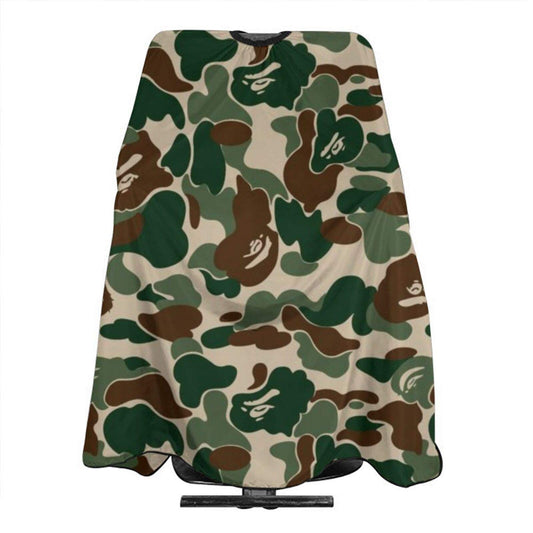 Adult Barber Cape,Camo Camouflage Professional Salon Haircut Capes, Haircut Kit Hairdressing Apron for Home Salon and Barbershop