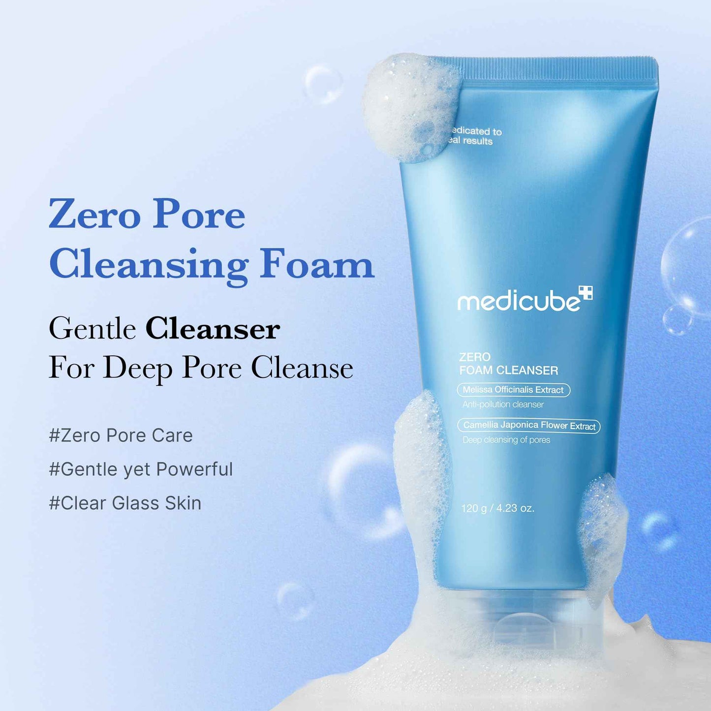 medicube Home Care Duo for Flawless Skin: Zero Pore Blackhead Mud Facial Mask and Zero Foam Cleanser for Sensitive Skin