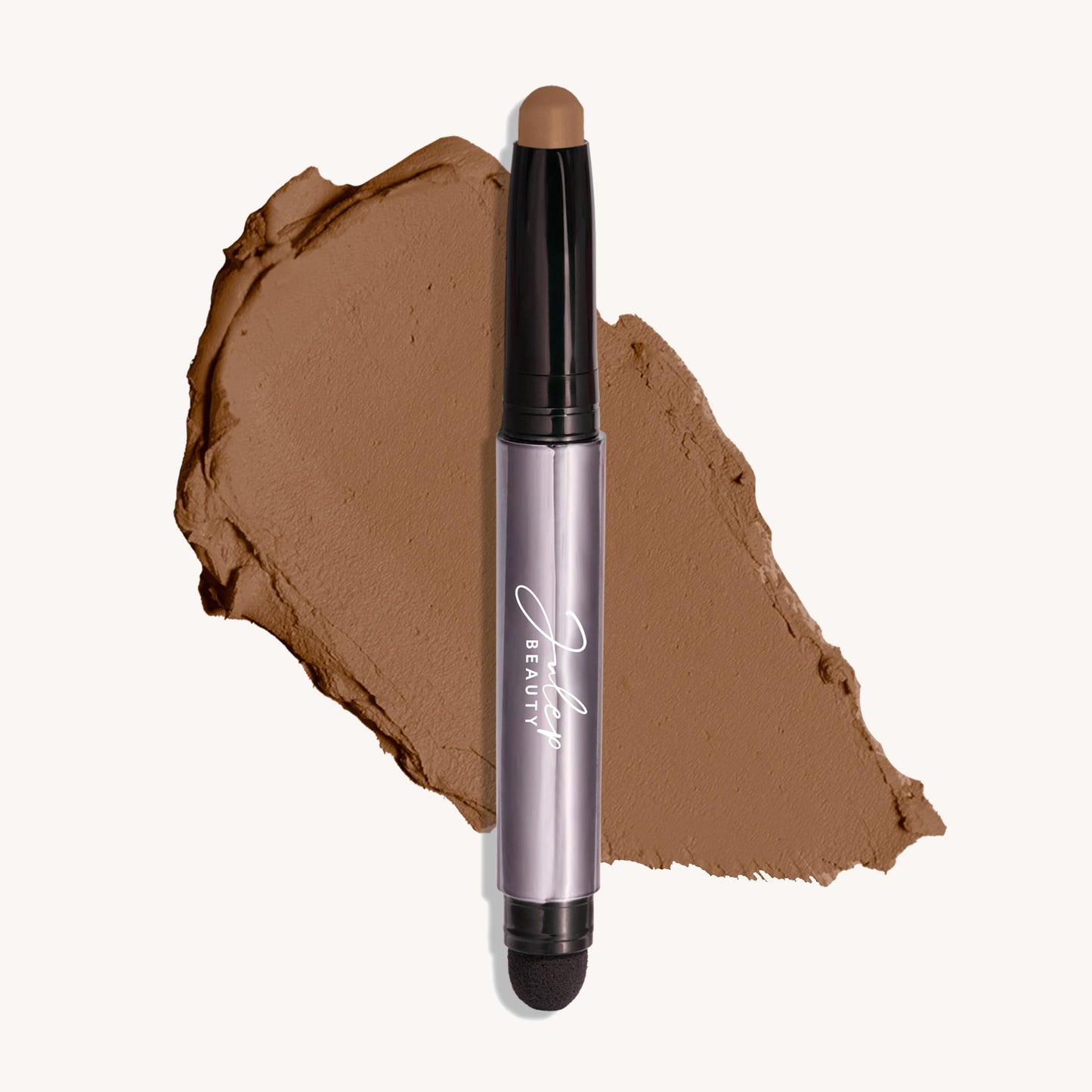 Julep 3pc Set: Eyeshadow 101 Crème-to-Powder Eyeshadow Stick Duo in Beachy & Smoky Tawny Matte + When Pencil Met Gel Long-lasting Eyeliner Pencil in Clay Matte - Blendable, Smudge-Resistant Makeup