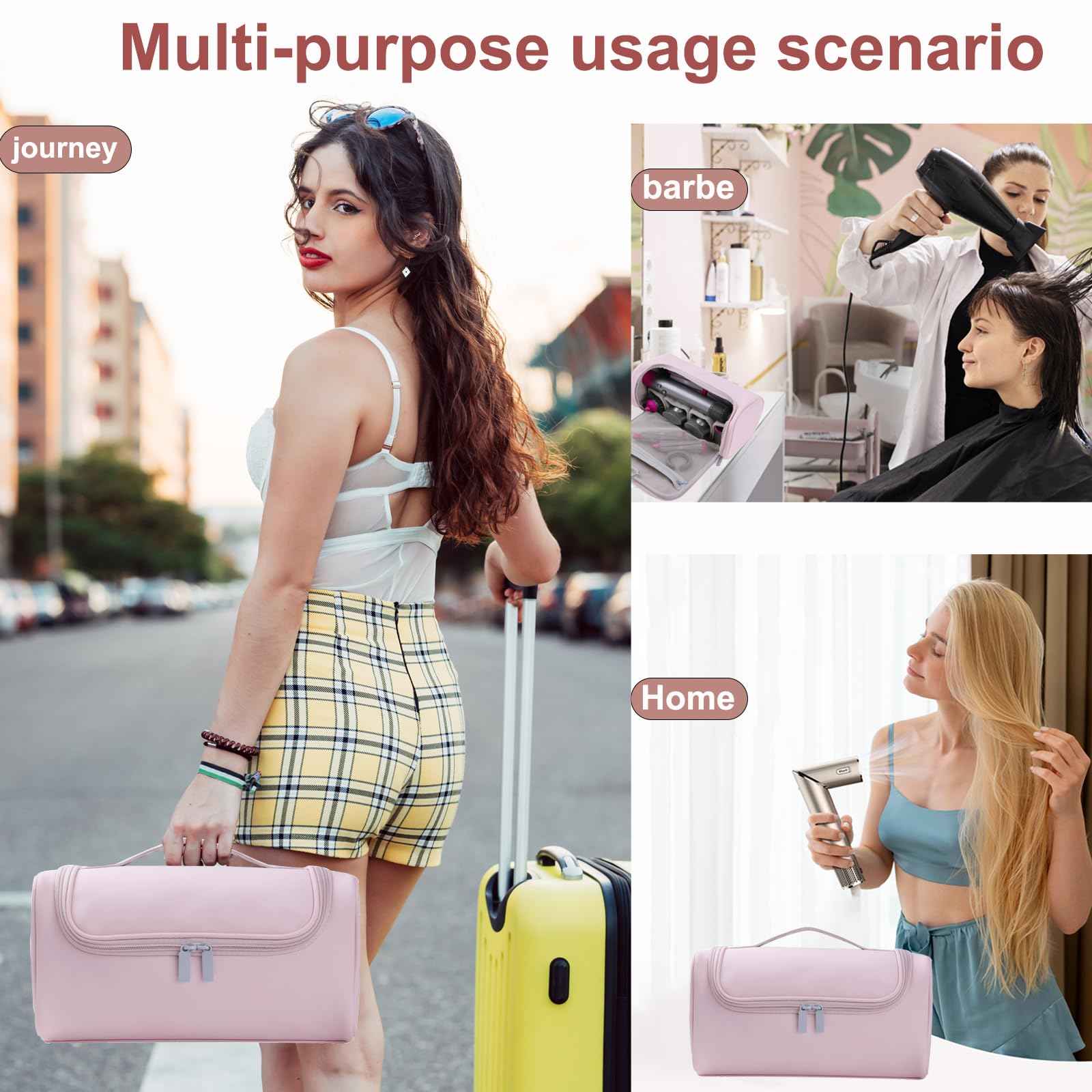 Case For Sharks Flex Style - Travel Case Compatible With Airwrap, PU Storage Bag For Hair Tools, Portable Travel Organizer Airwrap Stylist