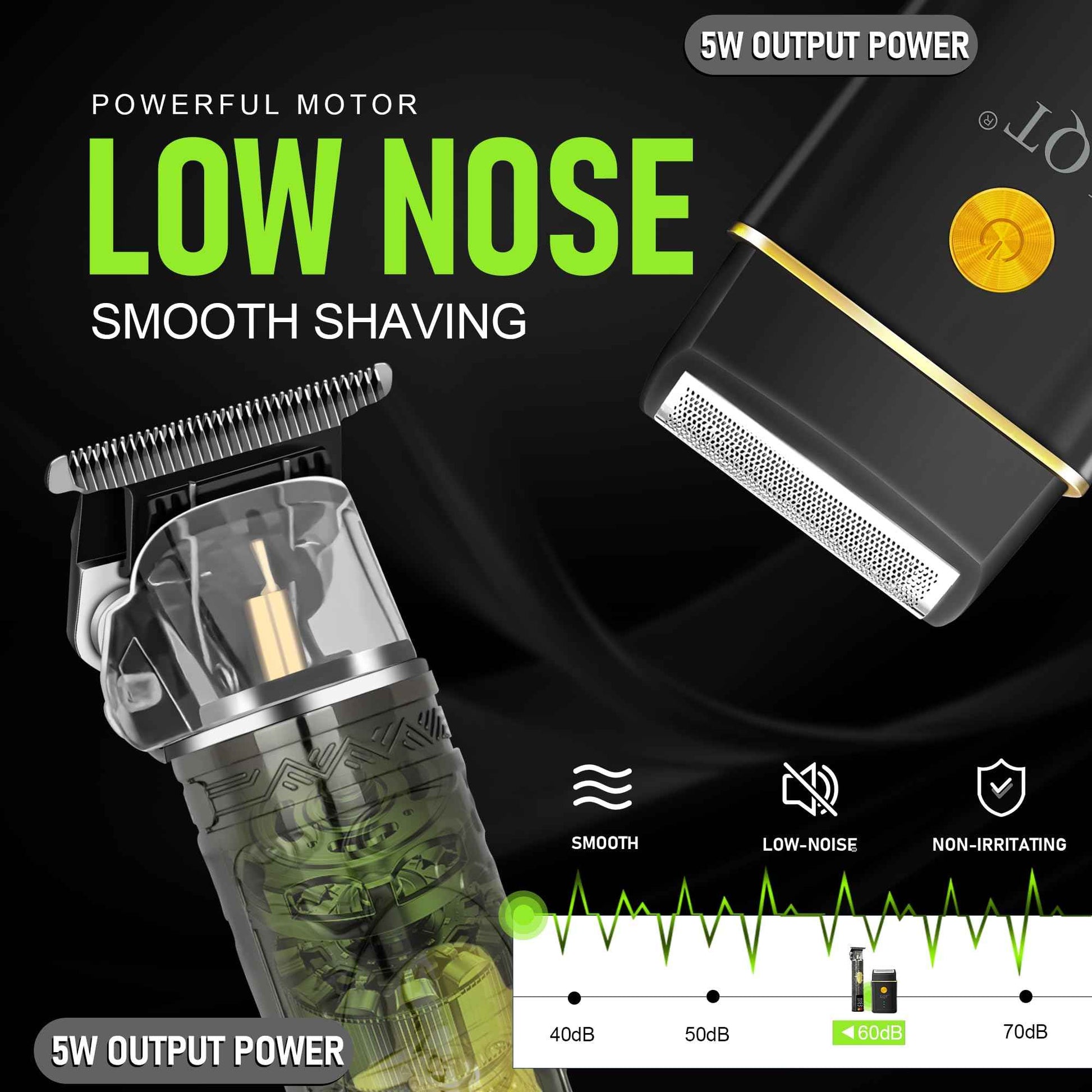 LQT Hair Clippers for Men, Professional Hair & Beard Trimmer Kit, Rechargeable Barber Clipper Set, Complete Grooming Gift for Dad, Men for Christmas