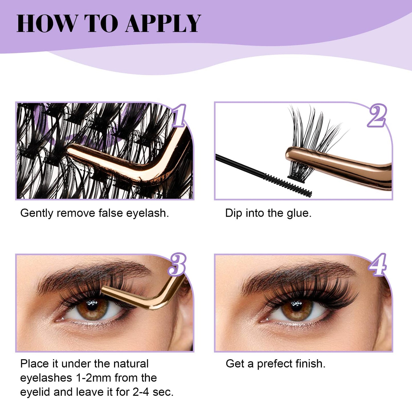 Manga Lash Clusters DIY Individual Lashes 40D-0.07D-11mm 300 PCS False Eyelash Cluster Volume Lashes Extension 30D 40D 40D D Curl Lash Clusters DIY lash Extensions at Home (40D-0.07D,11mm)