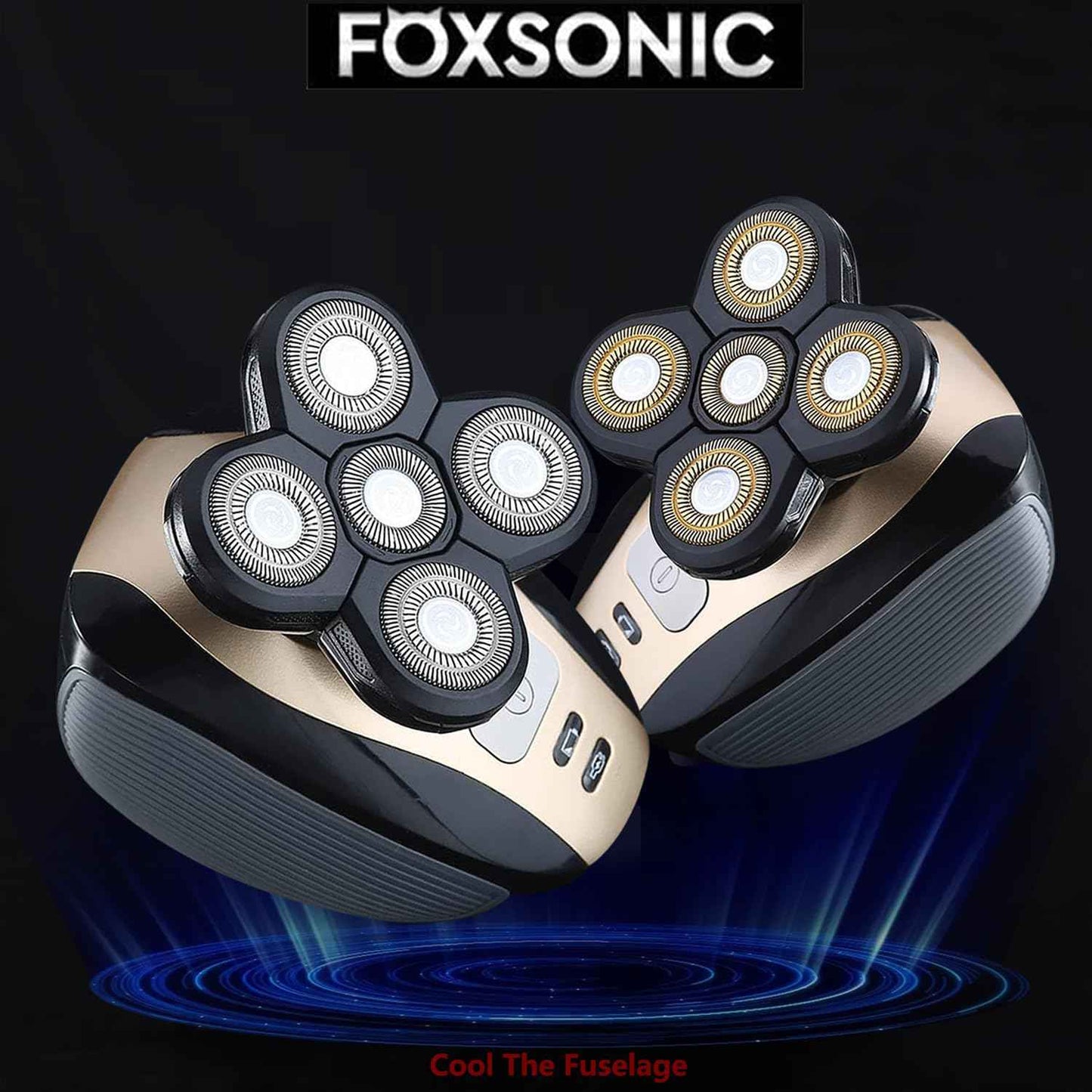 FOXSONIC 3 Pcs 5 Blades Universal Head Shaver replacement Heads for Head Shaver, Compatible mainstream shaver brands, head shaver replacement blades, Electric shaver replacement heads