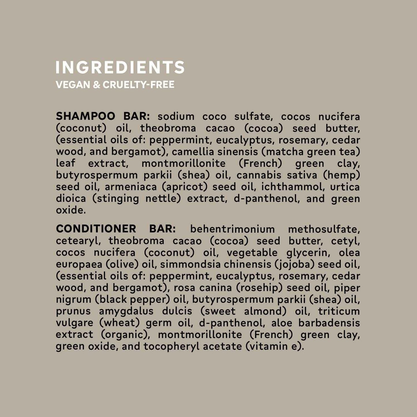 NOT!CE Hair Co. The Stimulator Shampoo & Conditioner Bars - Travel Set - thickening | oily & fine hair