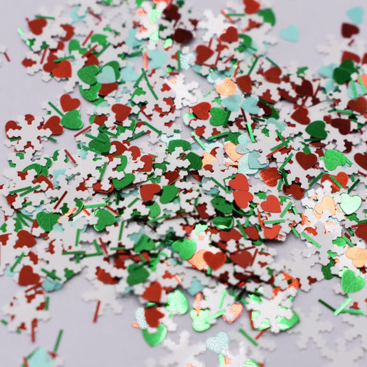 10 Grams/Pack - Christmas Holiday Snowflake Tree Mixes Series Glitter - Festival Rave Beauty Makeup Face Body Nail Art Craft Tumbler Decoration Christmas-5