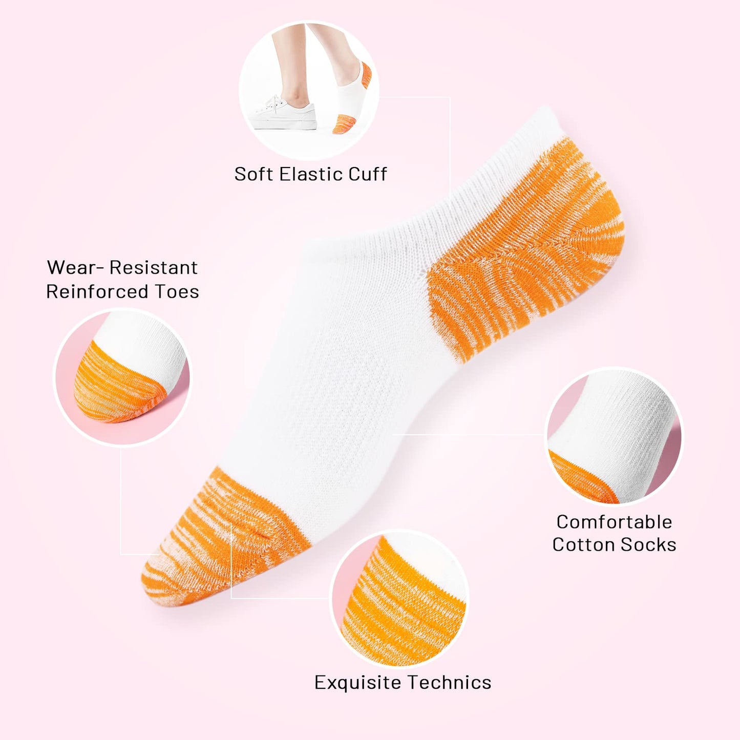 IDEGG No Show Socks Womens and Men Low Cut Ankle Short Anti-slid Athletic Running Novelty Casual Invisible Liner Socks