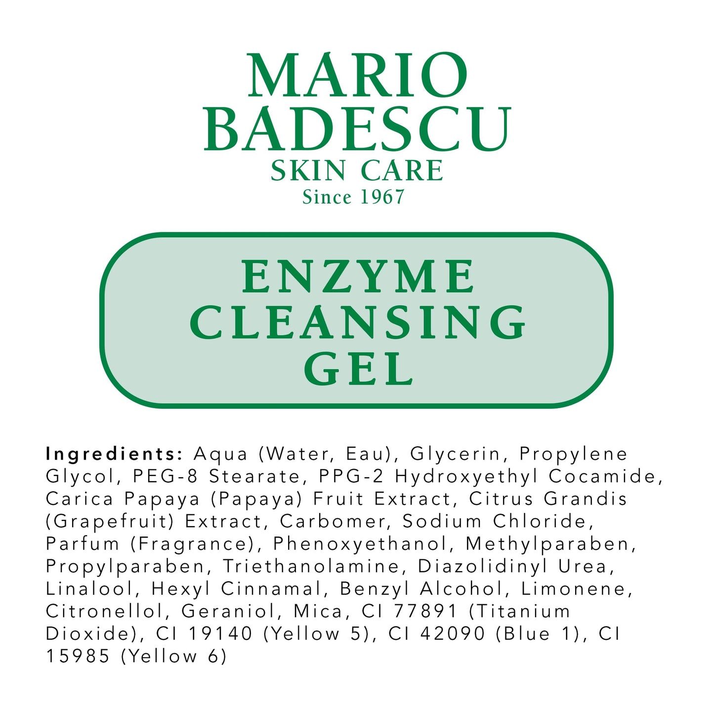 Mario Badescu Enzyme Cleansing Gel for All Skin Types| Oil-Free Face Wash with Grapefruit & Papaya Extract | Remove Excess Oil & Surface Impurities 16 Fl Oz